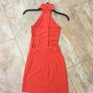 Sz XS Fredericks of Hollywood mini dress. Open Cage Back Like New
